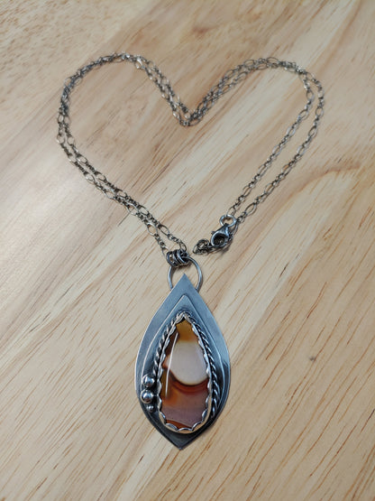 sterling silver polychrome jasper necklace