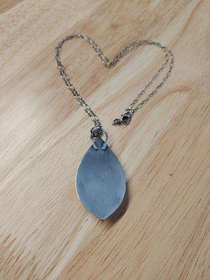 sterling silver polychrome jasper necklace